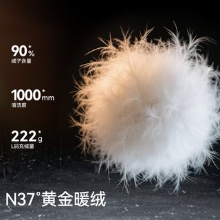 熊猫 泡泡5.0羽绒服 加厚保暖 L