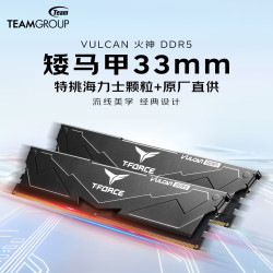 十铨 科技VULCAN 火神DDR5内存条 海力士 台式机矮马甲条 6000 C28 32GB 16GB 10层PCB板 6000 16G(2x8G) C30 A-Die 限AMD