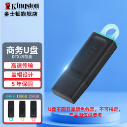 金士顿 DTX定制款USB3.2/Gen 1高速传输车载哨兵行车记录仪U盘 学生送老师商务电脑办公优盘大学生专用 DTX 128GB