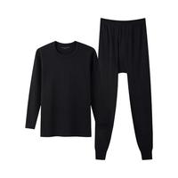 三枪 纯棉抗静电 黑色 XL 男款秋衣秋裤套装