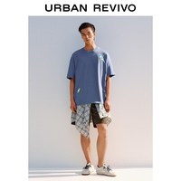 URBAN REVIVO UUY460095 动物刺绣 黑色 XS 棉质短袖T恤