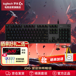 罗技 G）G512机械键盘游戏电竞RGB背光有线全尺寸吃鸡宏编程键盘 G512-T轴（茶轴）