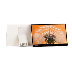 SOTSU .「耐用屏」14寸便携显示器｜铝合金机身显示器｜5W超低功耗 手机/PC一线直连｜移动办公最佳搭档 金色（不含底座） 含13%专票