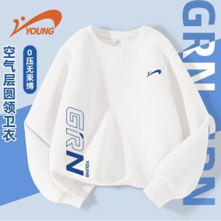 贵人鸟 男童卫衣 白色 G蓝线标右下+G贵人鸟蓝刻字膜K 110