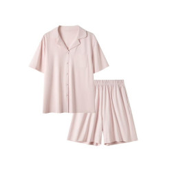 YOUKESHU 情侣7A抗菌家居服套装 桃织粉