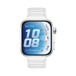 华为 Watch Fit 5 Pro 铝合金表壳氟橡胶表带智能手表 白色