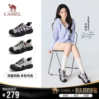 骆驼 极光 女士户外登山鞋 米/紫 37