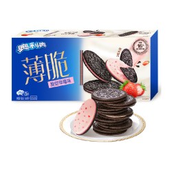 奥利奥 薄脆饼干酸甜草莓味190g休闲网红儿童零食