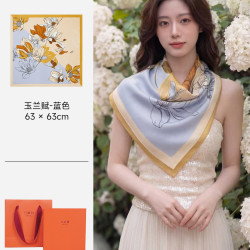 万事利 桑蚕丝真丝丝巾礼盒女妈妈女友生日礼物小方巾丝巾搭配衬衫
