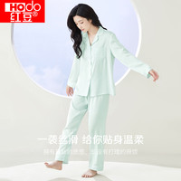 Hodo 柔滑真丝软舒睡衣套装 女款 薄荷绿