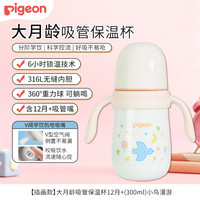 贝亲 保温杯宝宝彩绘保温杯儿童学生水杯保温奶瓶吸管学饮杯 吸管保温杯 300ml 小鸟漫游
