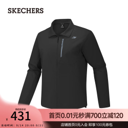 斯凯奇 男装秋季速干透气时尚舒适针织外套P326M025