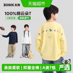ZOSEE 童装男童长袖T恤儿童纯棉打底衫春秋2026新款男孩大童A类上衣