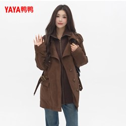 YAYA 鸭鸭 女士翻领羽绒服