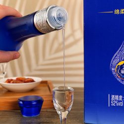九龙潭 蓝色之都52度浓香型白酒时尚瓶身大气礼盒宴请自饮