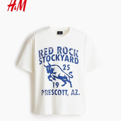 H&M 宽松版 男士T恤