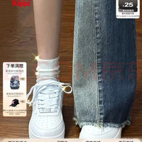 卡帕 女鞋厚底板鞋女2024秋季百搭小白鞋女软底休闲运动鞋子女 鹭羽白 36