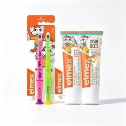 Elmex 儿童含氟防蛀套装 牙膏50ml*2+牙刷*2只装