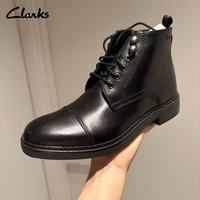 Clarks 黑色男款秋季简约百搭舒适轻便马丁靴