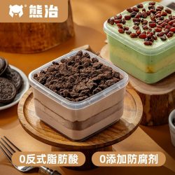 熊治 奶油罐子蛋糕盒子点心奥巧草莓蓝莓芒果冷运休闲零食