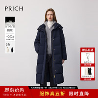 Mcnulty PRICHPRICH时尚简约过膝长款羽绒服冬季锁温保暖女 59藏青色 L 170