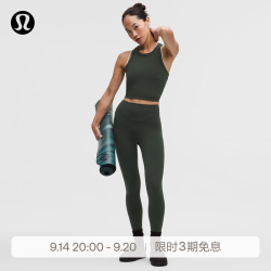 lululemon 丨Wunder Under SmoothCover™ 女士高腰紧身裤24" LW5HWPA 雨林绿 S