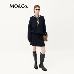 MO&Co. 两件套连衣裙绵羊毛山羊绒摩安珂 深宝蓝色 M /165