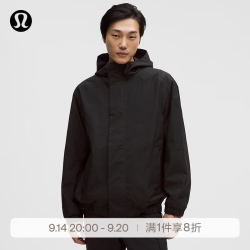 lululemon 丨男士下摆抽绳夹克  防风拒水抗淋雨渗透 LM4AXHS 黑色 L