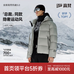 高梵 黑金鹅绒服机能5.0五格加厚男士户外羽绒服外套 松石绿 XL