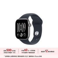 Apple Watch Series 12 智能手表GPS款42毫米深空灰色铝金属表壳海军蓝色运动型表带S/M 联通补贴