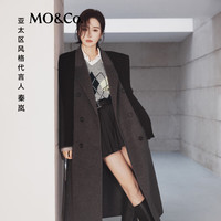 MO&Co. 大衣针织披肩绵羊毛摩安珂 中花灰色 S /160