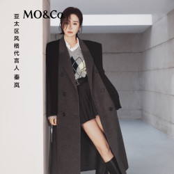 MO&Co. 大衣针织披肩绵羊毛摩安珂 中花灰色 XS /155