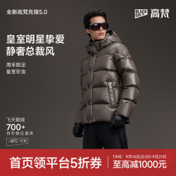 高梵 黑金鹅绒服先锋5.0 男士羽绒服 5格鎏金5号 2XL