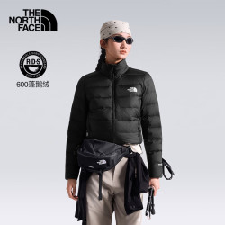 北面 羽绒服女轻量化高蓬户外防风保暖立领外套8M45 黑色/JK3 S