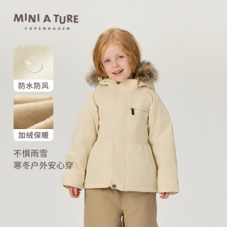 MINI A TURE COPENHAGEN童装男女童冬款防水大衣大童装加厚外套棉服mat精灵服 安哥拉奶油 130 /60-8y