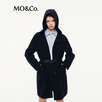 MO&Co. 毛呢大衣摩安珂春秋绵羊毛骆驼绒外套腰带