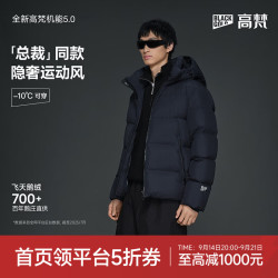 高梵 黑金鹅绒服机能5.0五格加厚城市户外男士羽绒服 5.0蓝金9号 2XL