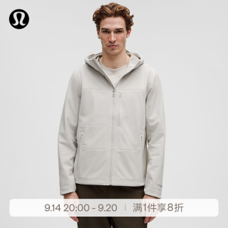 lululemon 丨Cross Chill 男士城市越野夹克 防风拒水抗淋雨渗透 LM4ATWS 鸽子灰 2XL