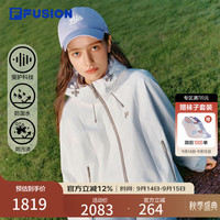 FILA 三合一外套丨FUSION潮牌运动男装26新款防风夹克上衣女 云白色-WT M 165/84A/M