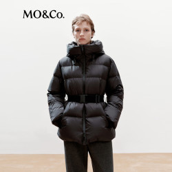MO&Co. 羽绒服90鹅绒附腰带防风