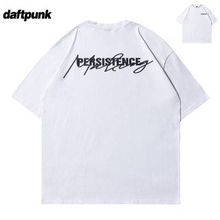 移动端：DAFTPUNK 原创草写刺绣短袖情侣圆领T恤