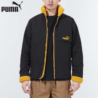 PUMA 冬季双面可穿羊羔绒休闲男子运动夹克 535052-37 L码