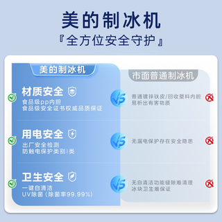美的 UV杀菌 12kg制冰机