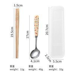 304不锈钢便携勺筷套装