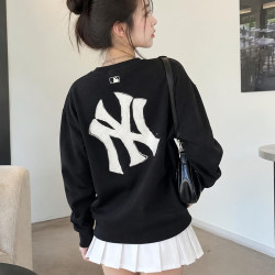 MLB 官方 上衣男女26秋季新款运动服潮流背标圆领休闲卫衣3AMTB1164