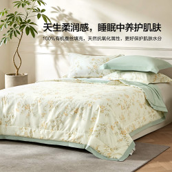 水星家纺 蚕丝被子夏凉被空调被凉感被夏被芯可机洗200*230cm约3.8斤