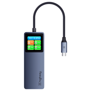 海赛力 HC6 Pro 6合1智显扩展坞 TypeC转HDMI USB分线器 PD100W快充