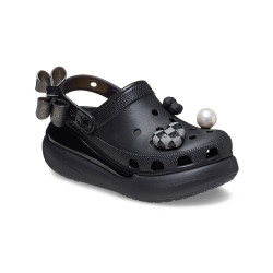 crocs 经典炫魅泡芙洞洞鞋时尚百搭厚底女鞋花园鞋|213633 黑色