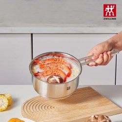 双立人 不锈钢无涂层奶锅一人食锅具婴儿辅食锅小锅