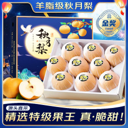桦萱 山东莱阳秋月梨冰糖甜梨子水果礼盒中秋送礼 精选果丨5斤装净4.5斤